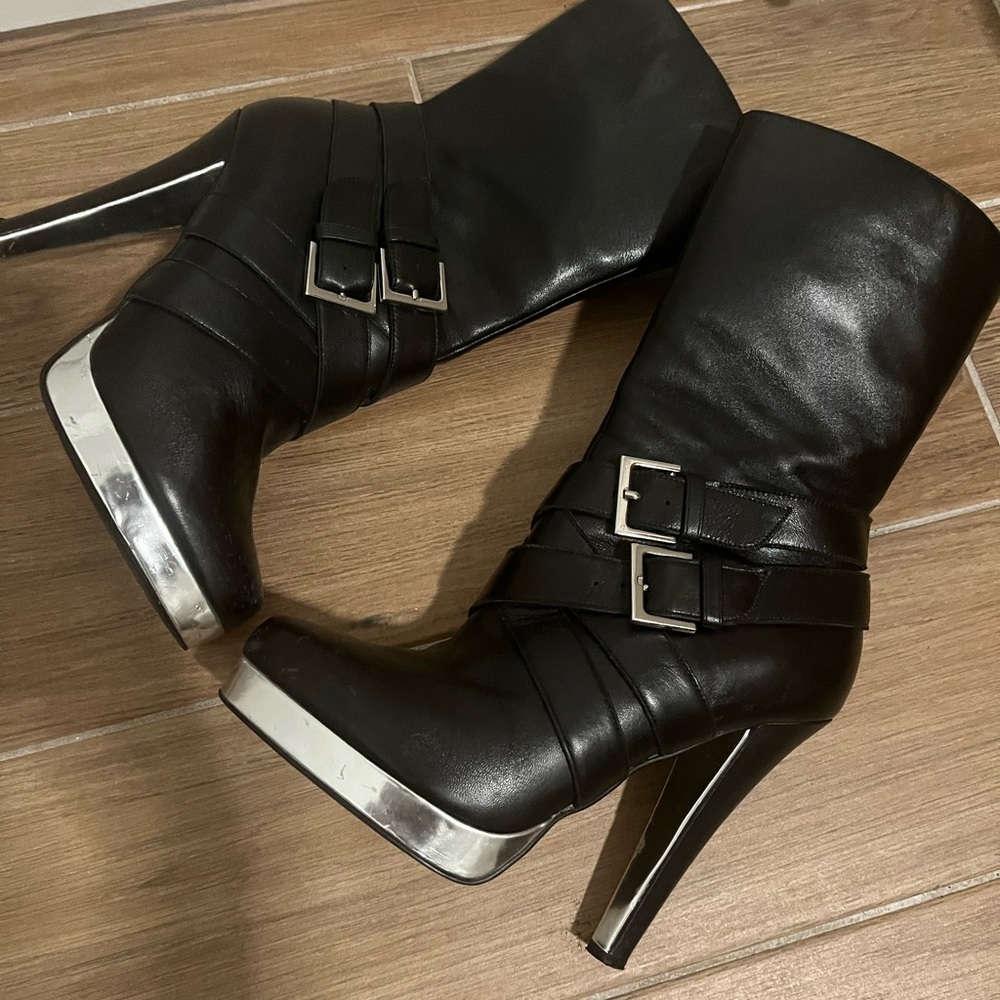 Colin Stuart booties Black Side Zip